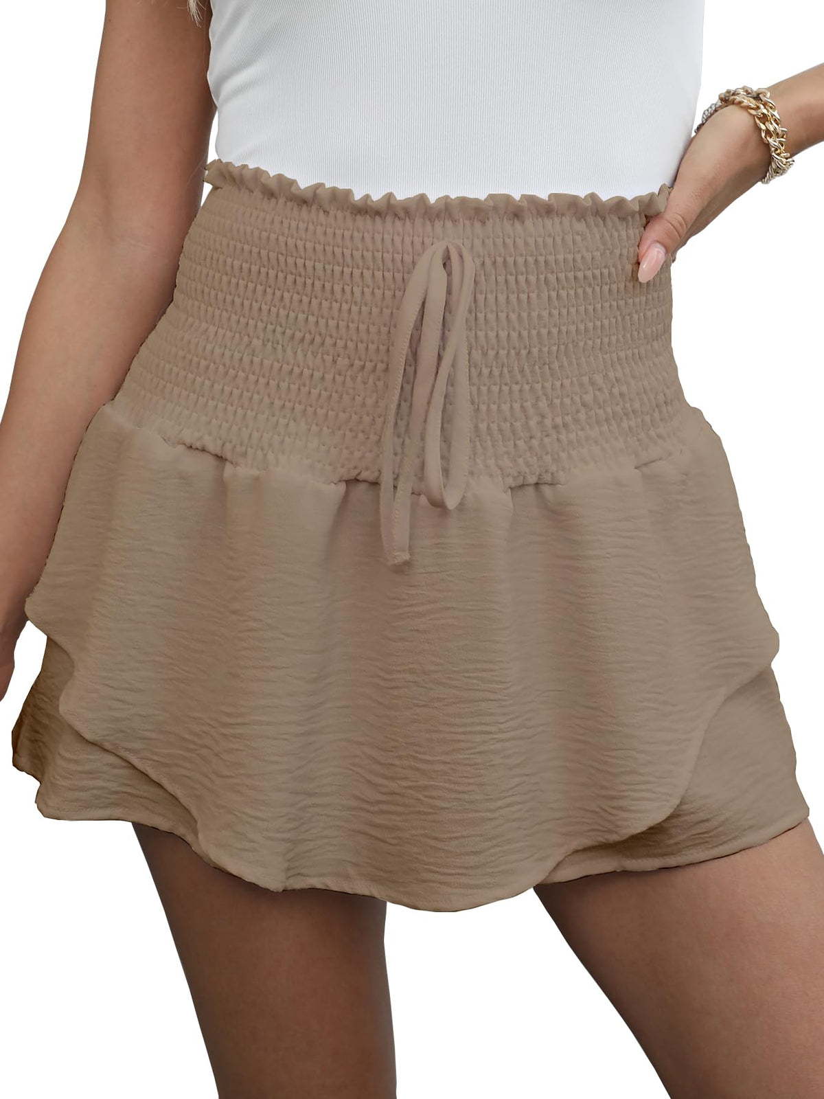Floral Skorts for Woman Ruffle Mini Skirt with Shorts Underneath Causal Summer Boho Outfits