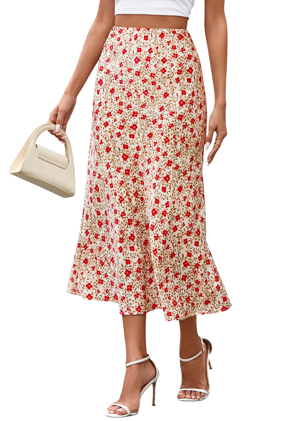 BTFBM Satin Skirts for Women Trendy Spring Summer 2026 High Waisted Leopard Print Cocktail Wedding Long Silk Midi Skirt