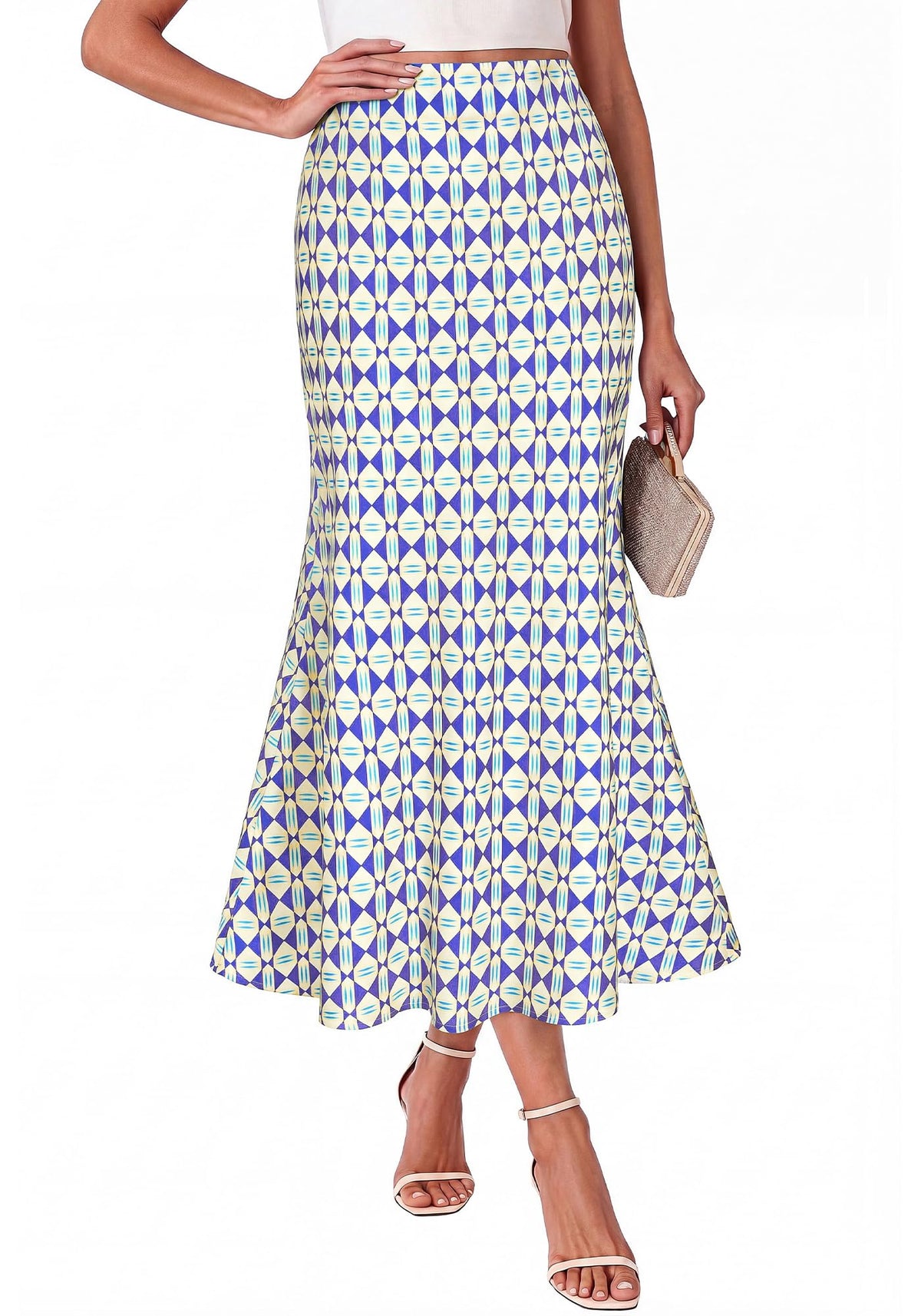 BTFBM Midi Skirts for Women 2026 Summer Spring Lightweight A Line High Waisted Wedding Guest Party Silk Long Skirt