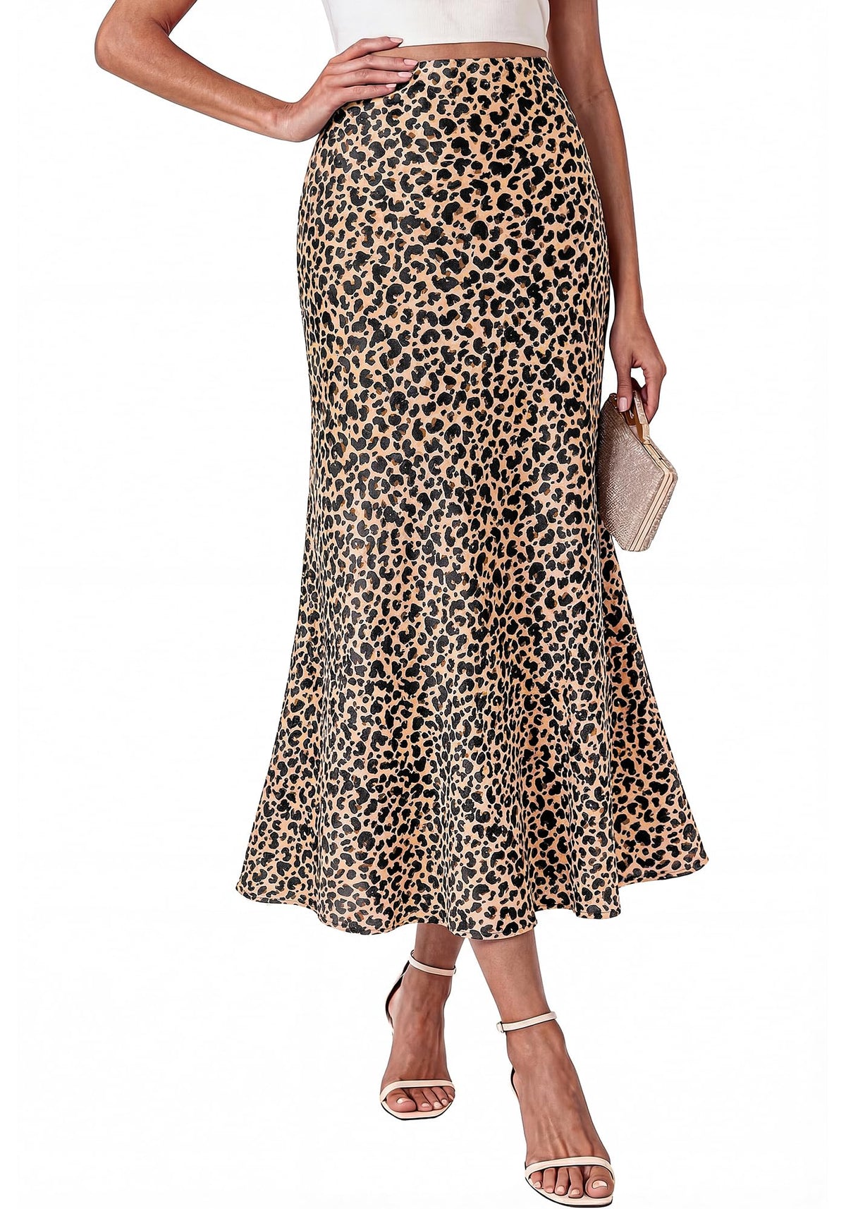 BTFBM Midi Skirts for Women 2026 Summer Spring Lightweight A Line High Waisted Wedding Guest Party Silk Long Skirt