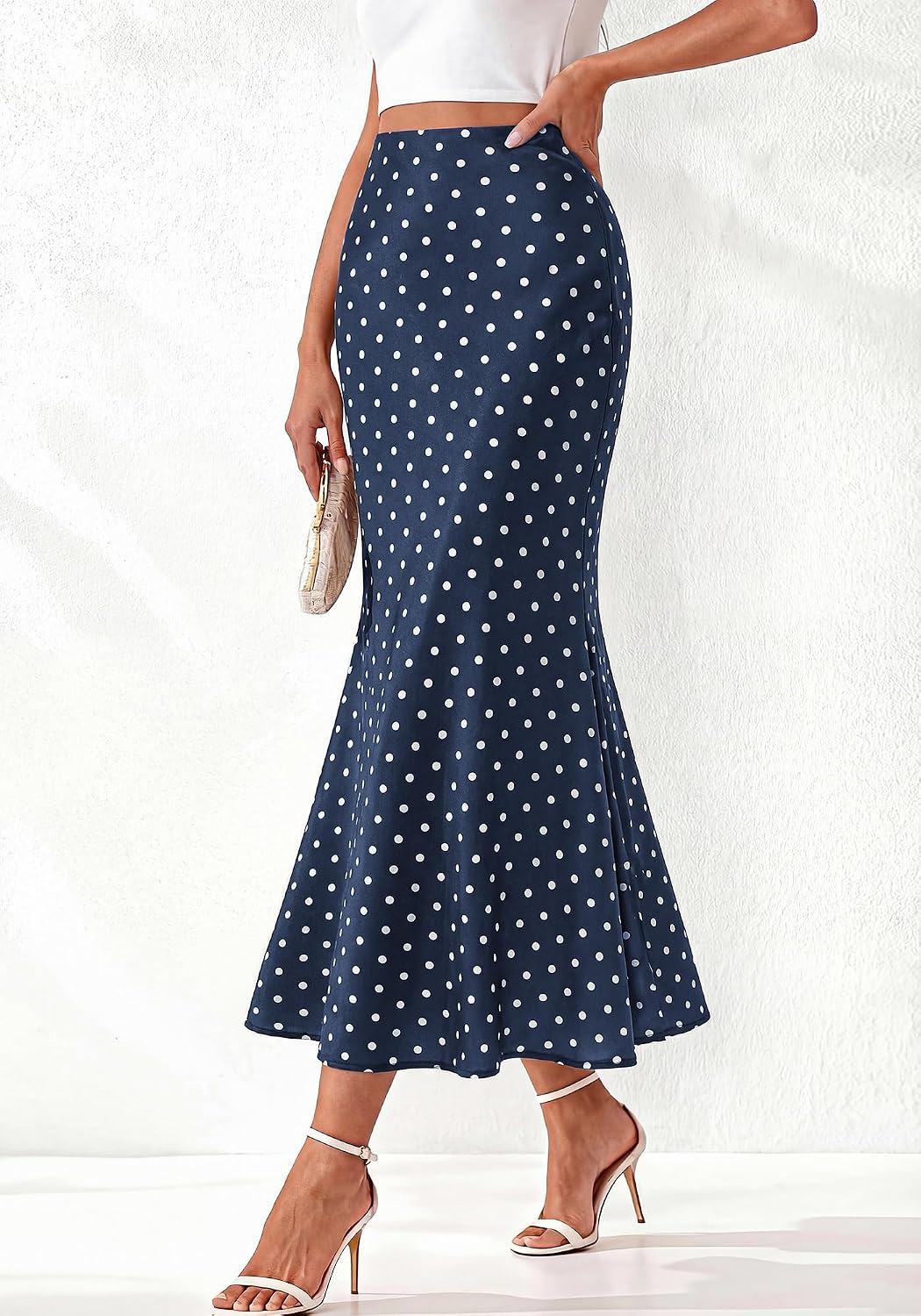 BTFBM Midi Skirts for Women 2026 Summer Spring Lightweight A Line High Waisted Wedding Guest Party Silk Long Skirt