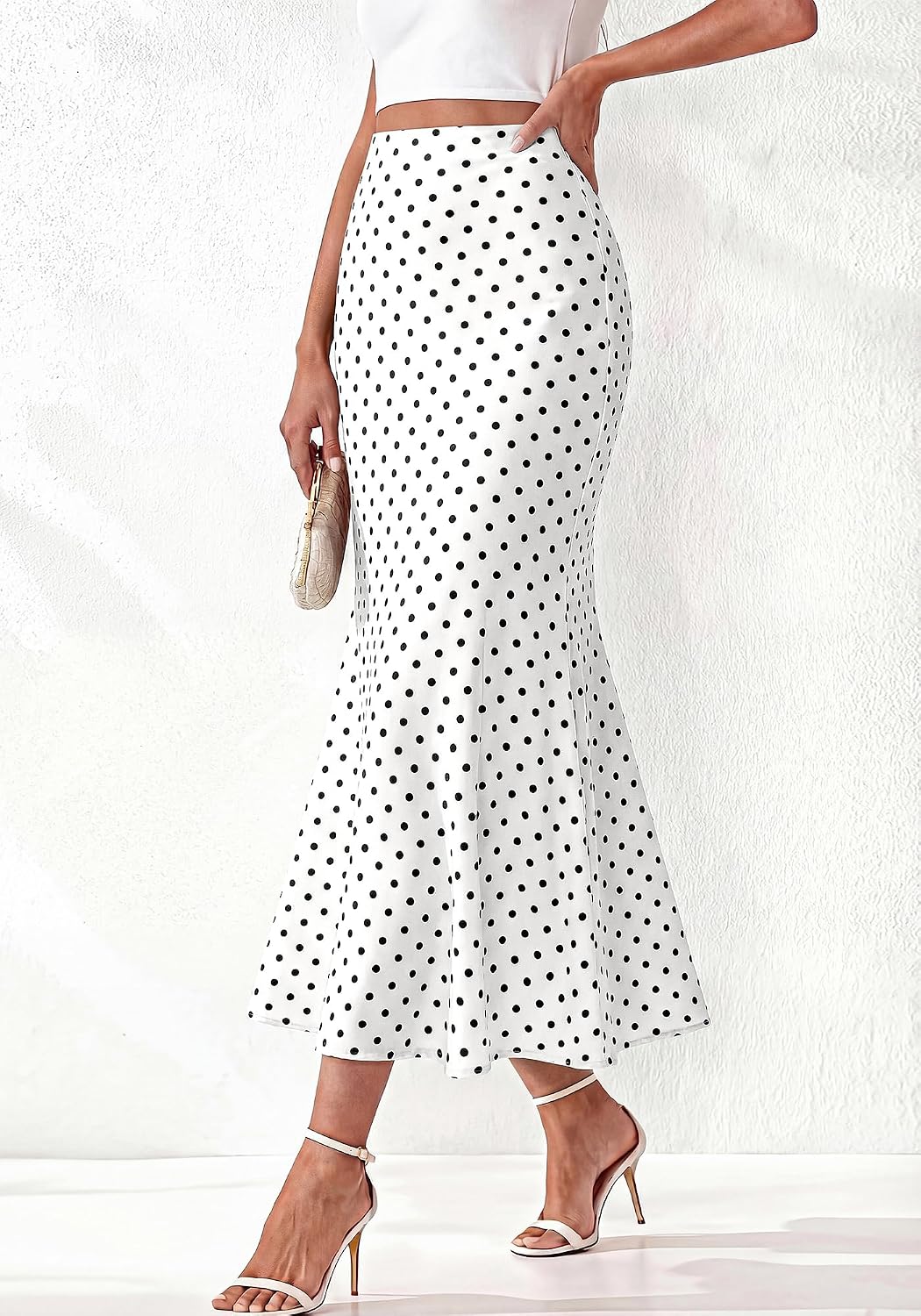 BTFBM Midi Skirts for Women 2026 Summer Spring Lightweight A Line High Waisted Wedding Guest Party Silk Long Skirt