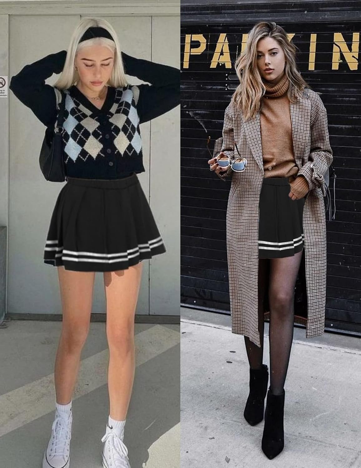 Avidlove Womens Pleated Skirt School Uniform Skirt Mini Skirt Pleated Cheer Skirt