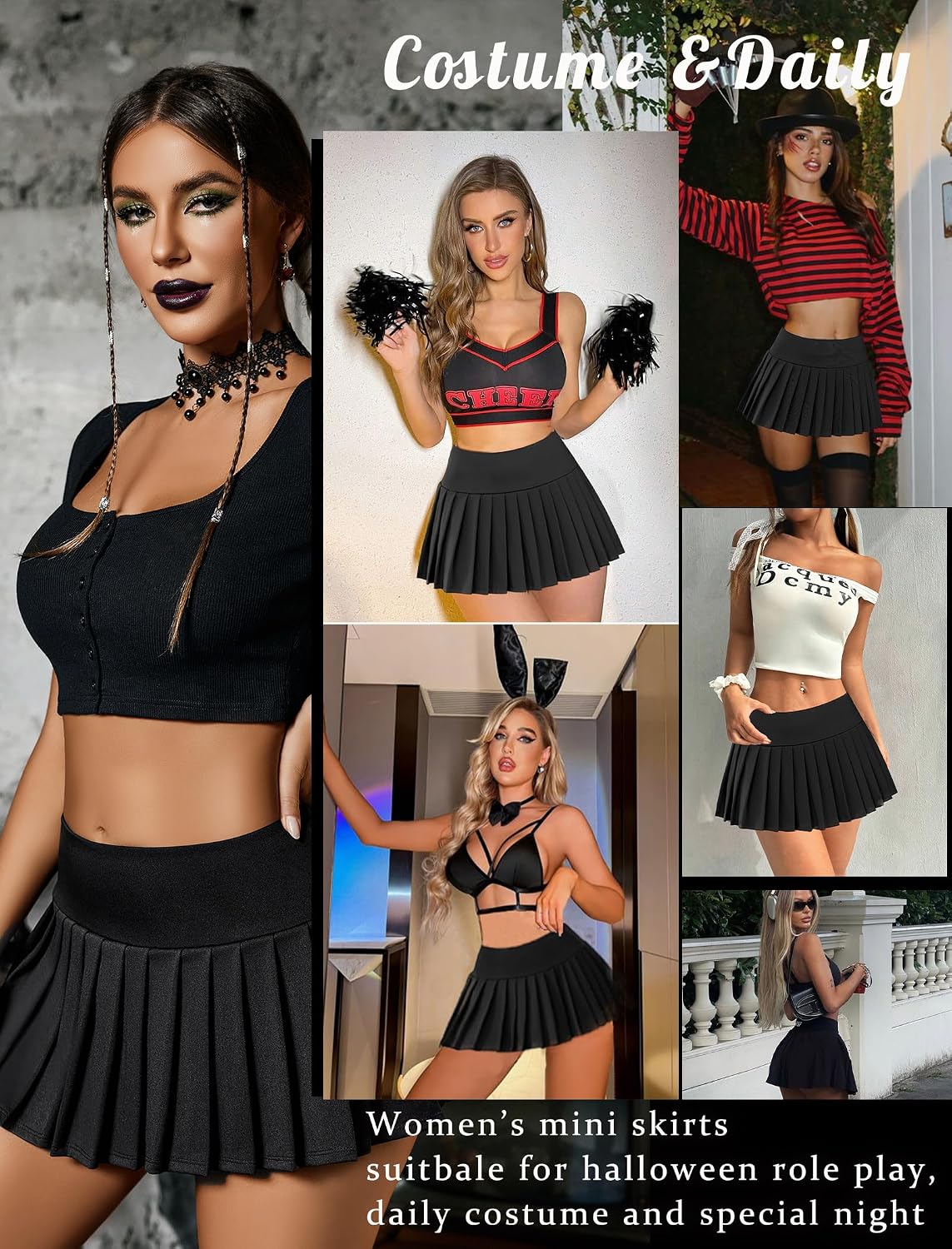 Avidlove Skirts for Women Y2k Mini Skirt Casual Pleated Short Skirts Pleated Cheer Skirt