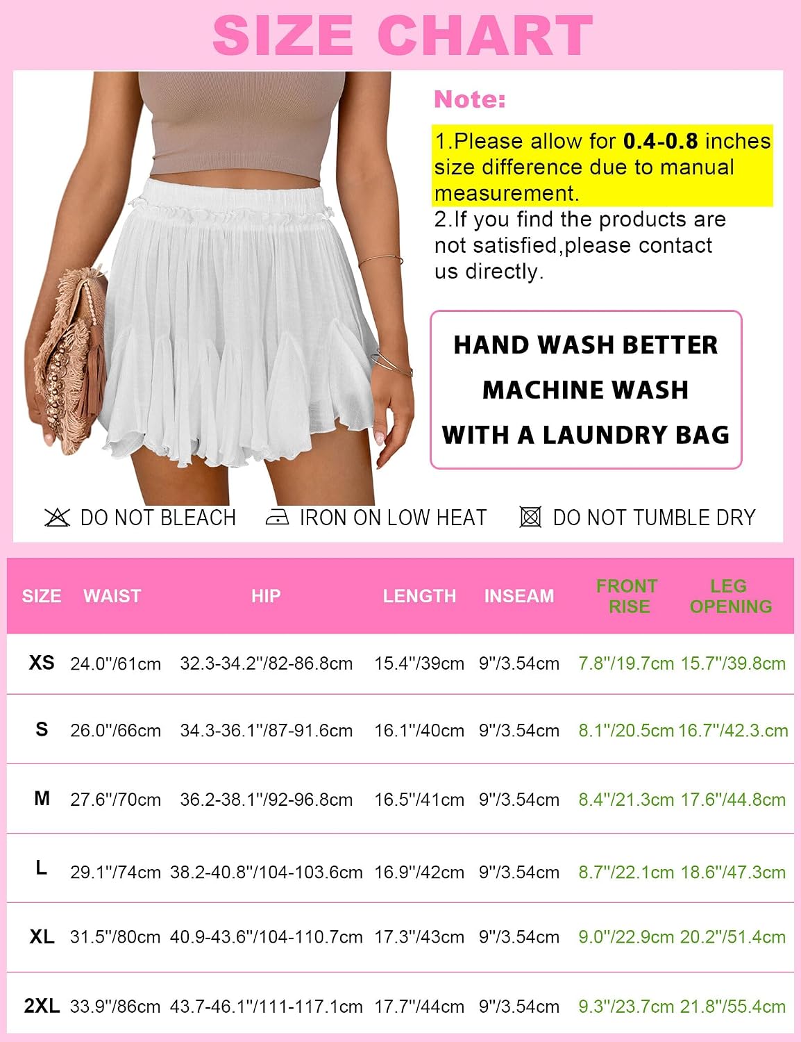 Women's Flowy Shorts Casual Linen Boho Ruffle Mini Skirts Pleated High Waist Cute Butterfly Skorts with Pockets Summer Trendy
