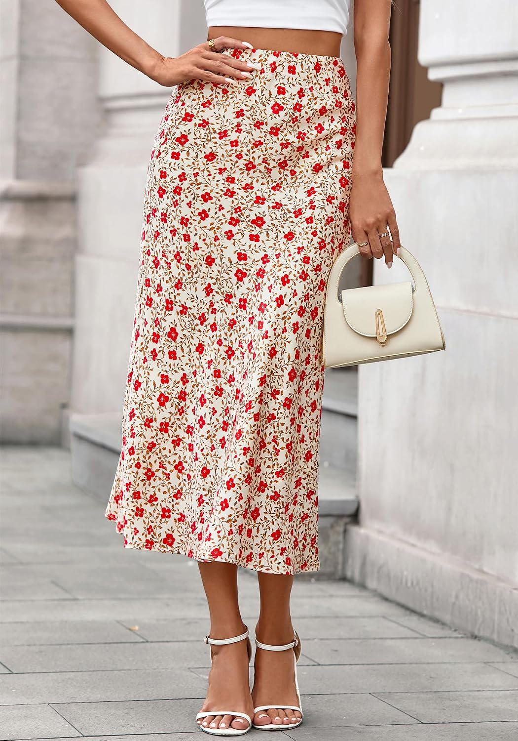 BTFBM Satin Skirts for Women Trendy Spring Summer 2026 High Waisted Leopard Print Cocktail Wedding Long Silk Midi Skirt