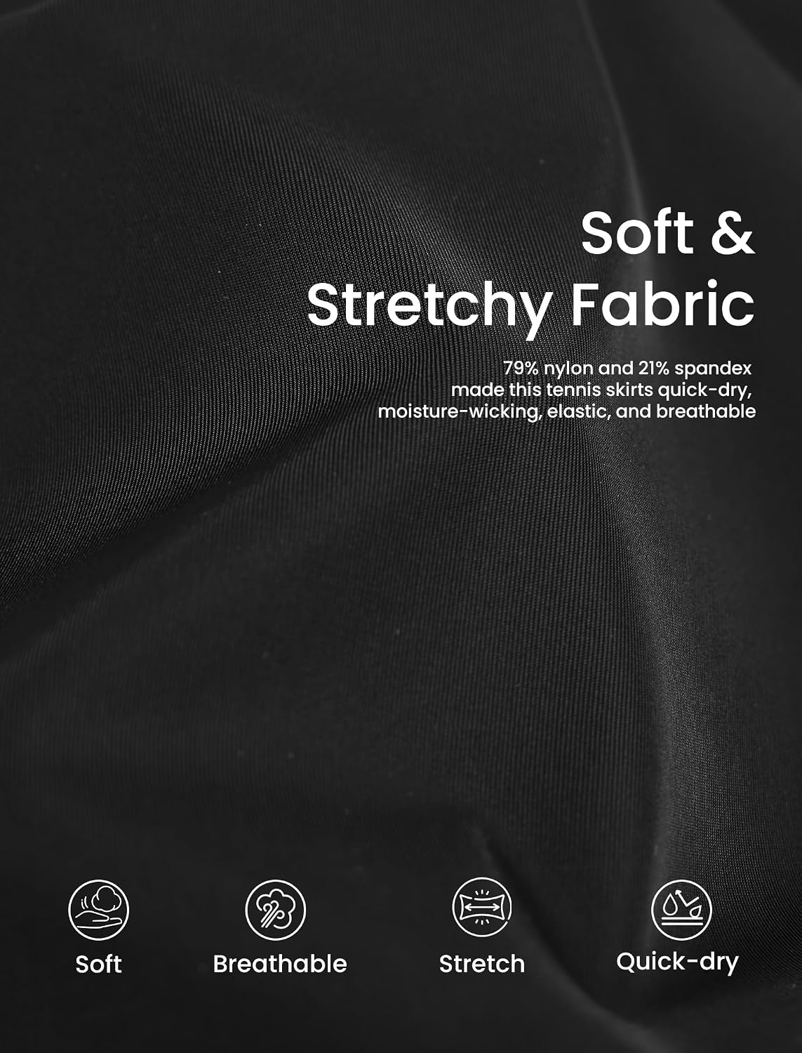 DLOODA Womens Tennis Skirt with Pockets Shorts Crossover High Waisted Athletic Skorts Skirts for Golf Running Workout