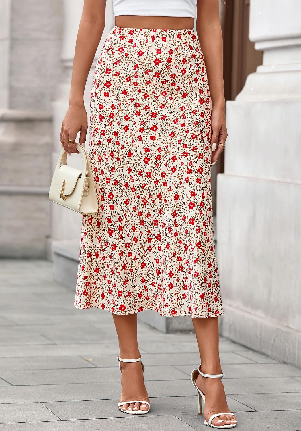 BTFBM Satin Skirts for Women Trendy Spring Summer 2026 High Waisted Leopard Print Cocktail Wedding Long Silk Midi Skirt
