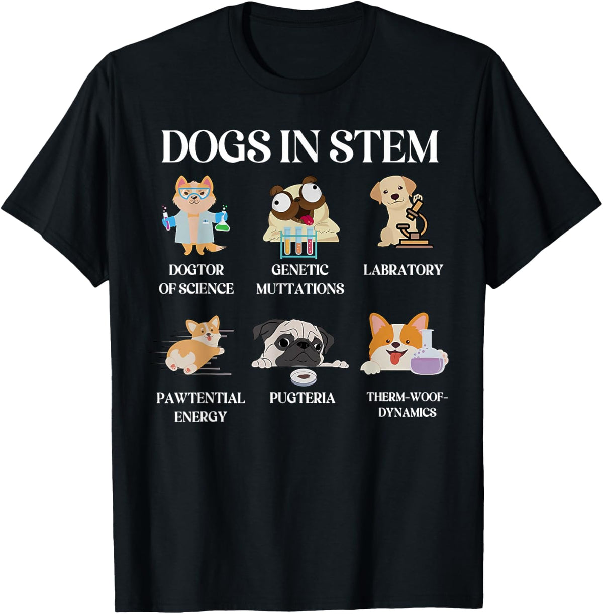 Funny Dogs In Stem Science Teacher Dog Pup Physics Chemistry