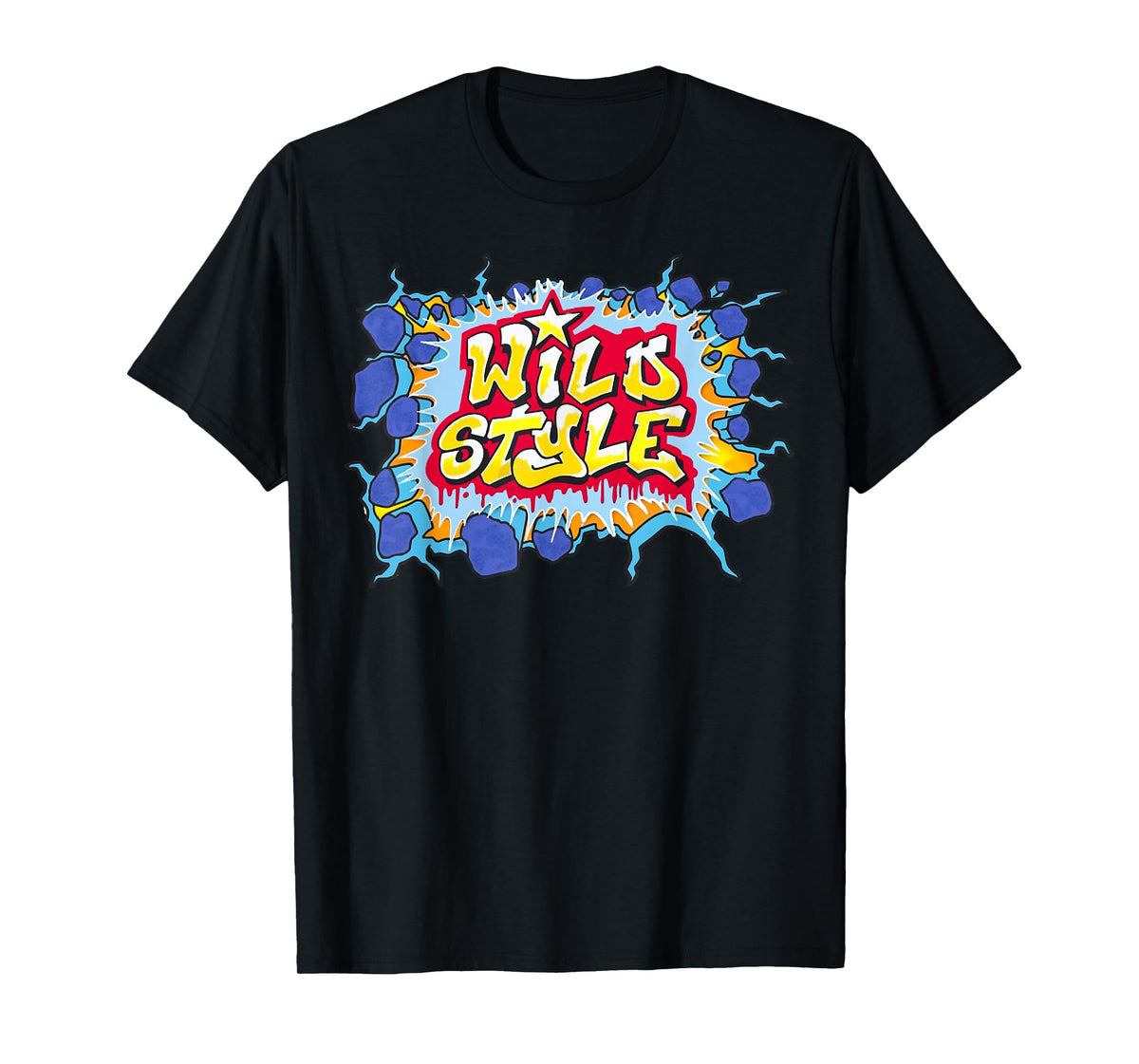 Retro Colorful Quote Wild Style Funny Basic Lightning T-Shirt